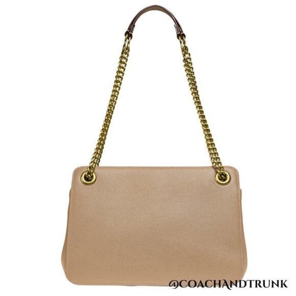 AUTHENTIC COACH Bryant Convertible Carryall Beechwood Leather Vintage Brass - Picture 7 of 8